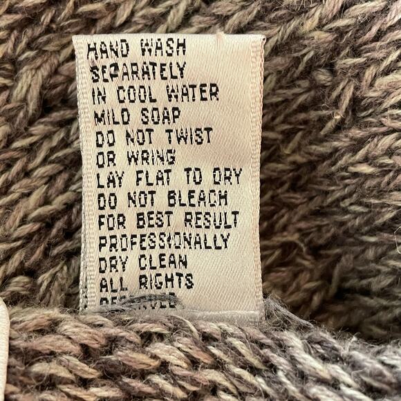 Portraits Northern Isles Ramie Cotton Blend Gray Cardigan Sweater MED Minimalist - Picture 9 of 10